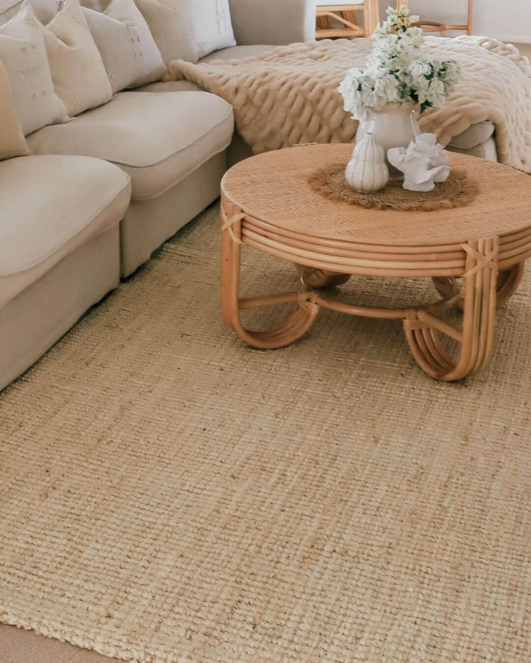 Kapoho Bleached Chunky Jute Rug