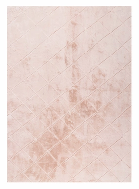 Karlie Blush Pink Diamond Shag Rugmodern color block patchwork rug