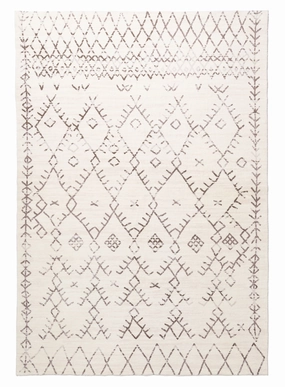 Karmina Brown and Cream Abstract Tribal Washable Rugmodern color block patchwork rug