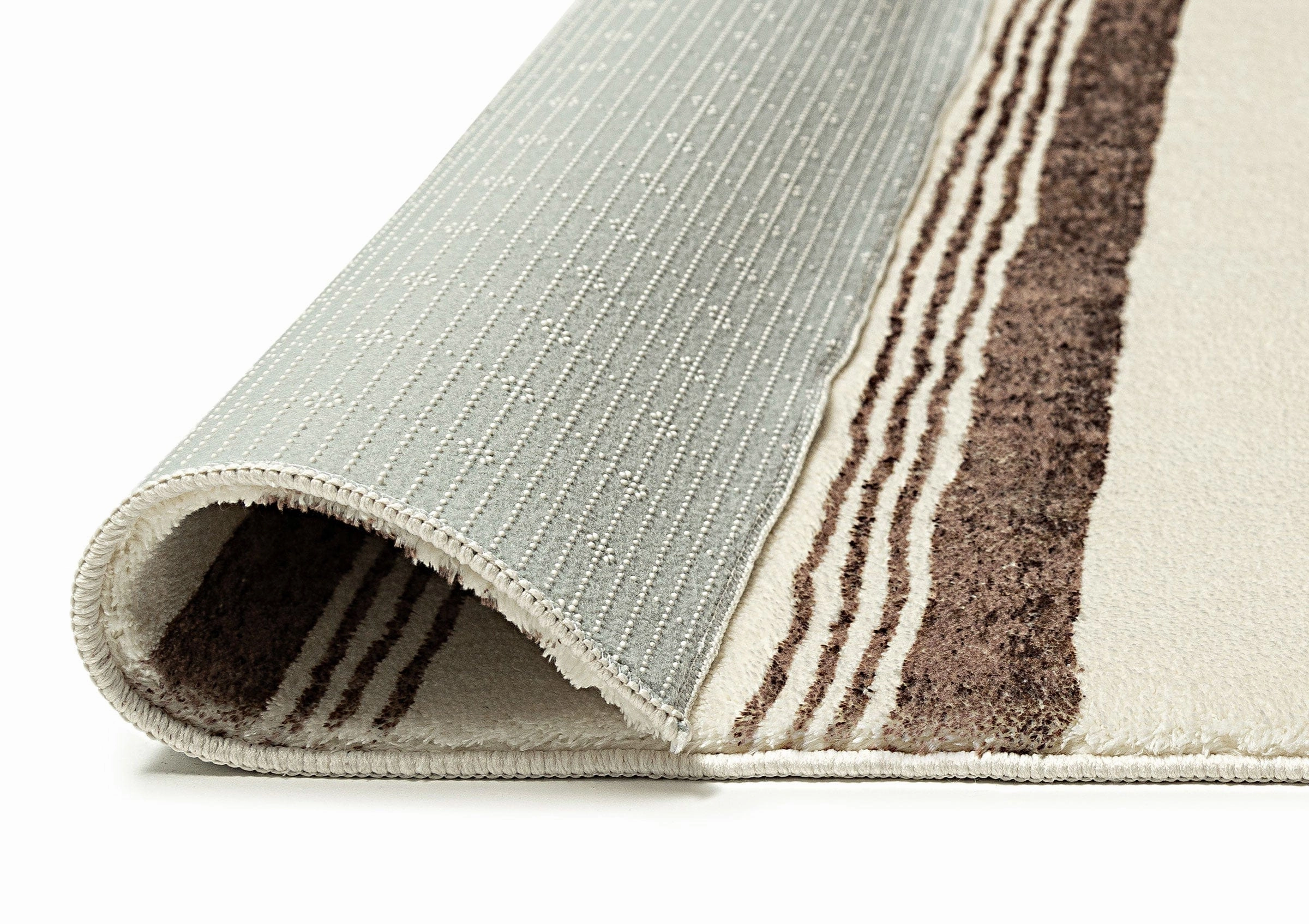 Kasia Brown Striped Washable Rug *NO RETURNS UNLESS FAULTY