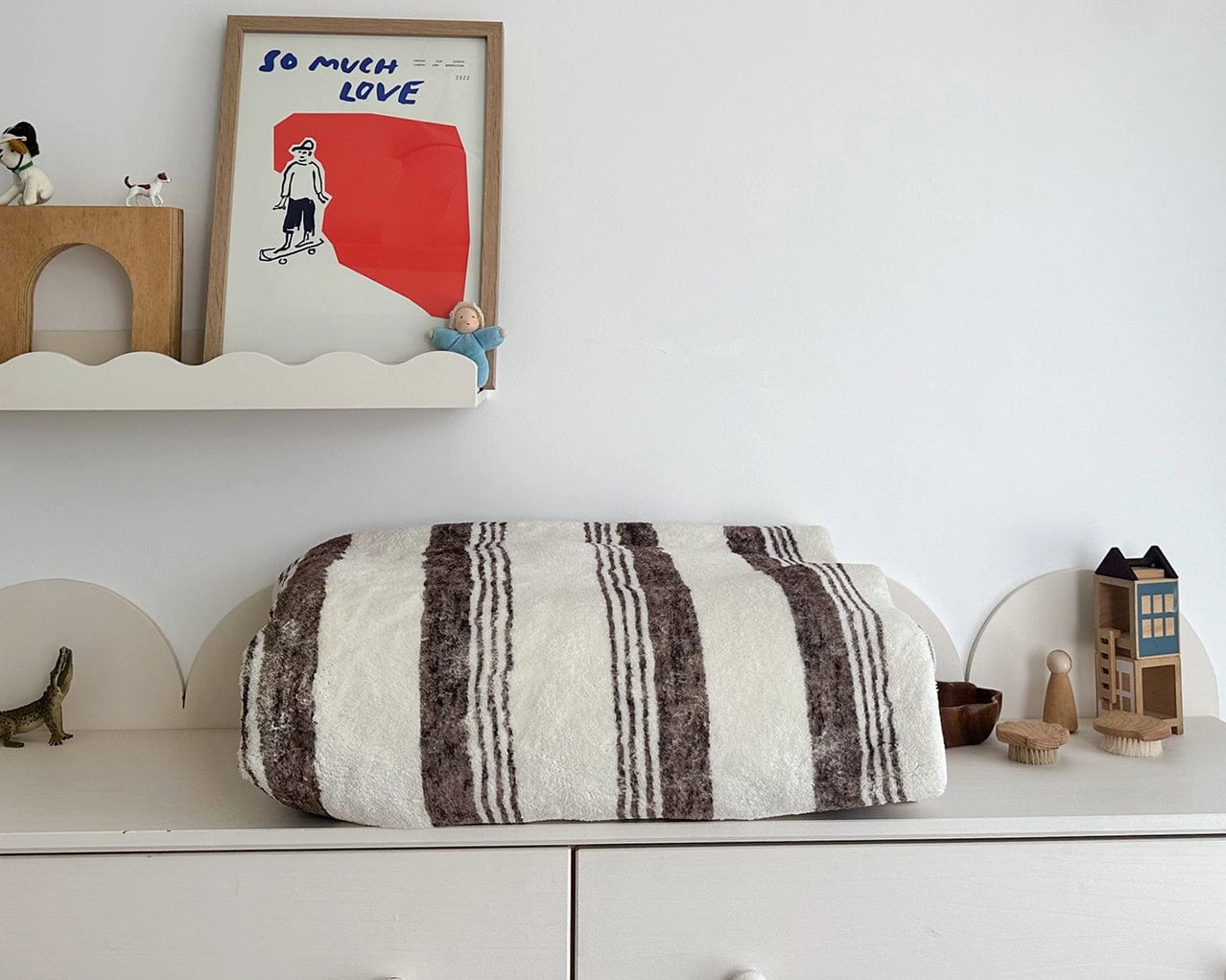 Kasia Brown Striped Washable Rug *NO RETURNS UNLESS FAULTY