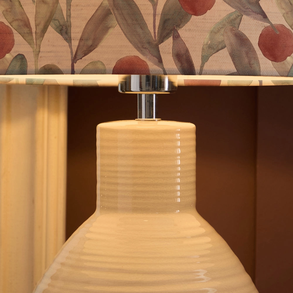 Katsura Eva & Epona Complete Table Lamp Cream/Mulberry