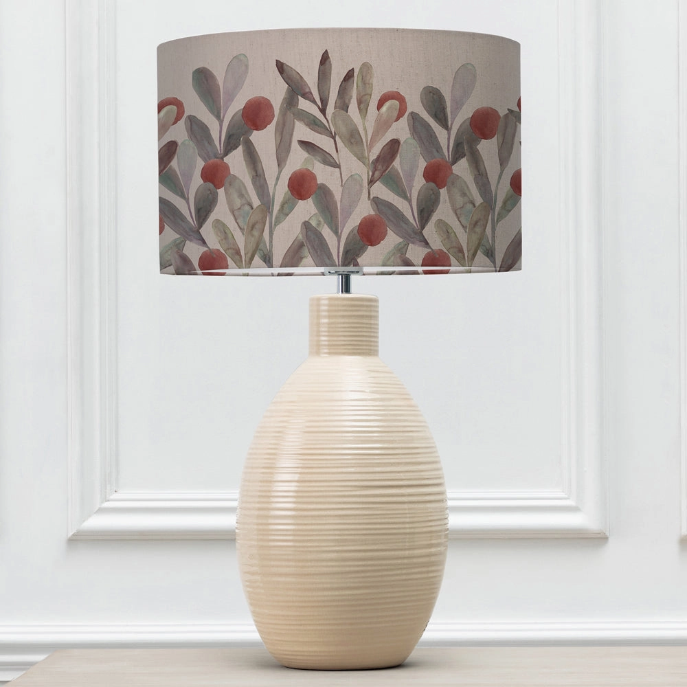 Katsura Eva & Epona Complete Table Lamp Cream/Mulberry
