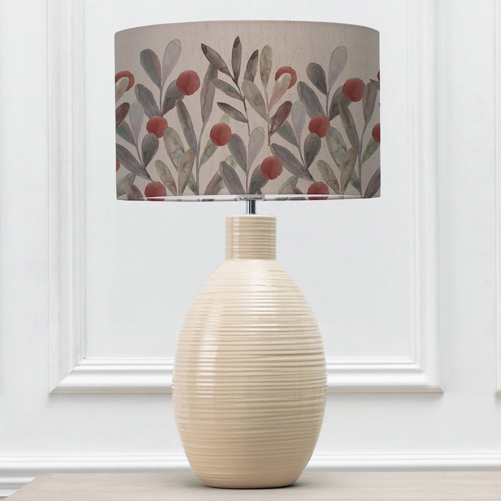Katsura Eva & Epona Complete Table Lamp Cream/Mulberry