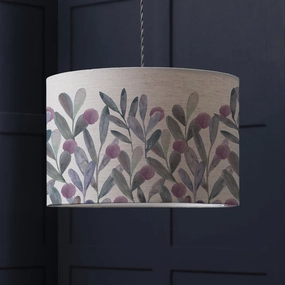 Katsura Eva Lamp Shade Violetreplacement lampshade,White Linen Drum Lampshade for Table or Floor Lamp