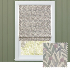 Katsura Printed Cotton Made to Measure Roman Blinds Violetbedding sets ,throw blankets 