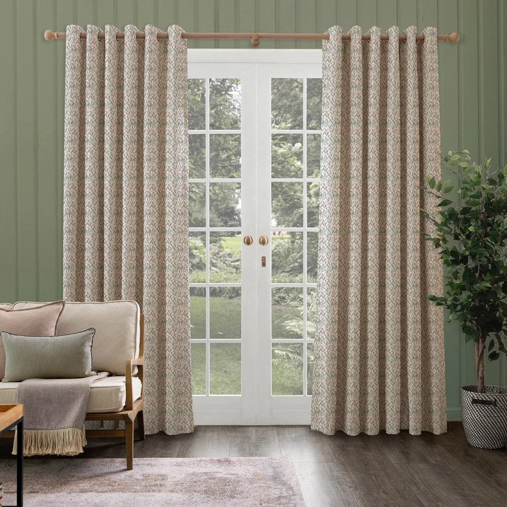 Katsura Printed Made to Measure Curtains Granite