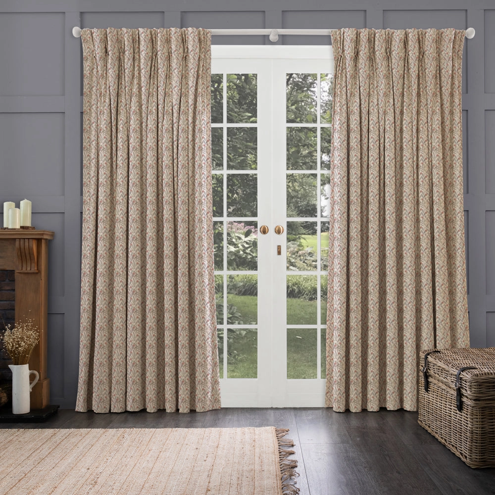 Katsura Printed Made to Measure Curtains Mulberry
