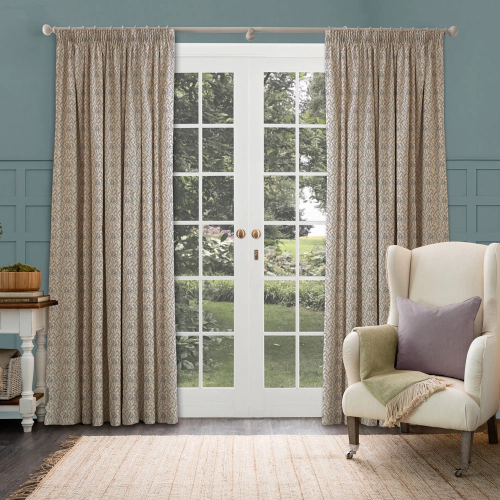 Katsura Printed Made to Measure Curtains Violet