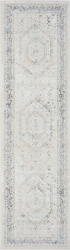 Katya Cream And Grey Multi-Colour Traditional Floral Runner Rugmodern color block patchwork rug