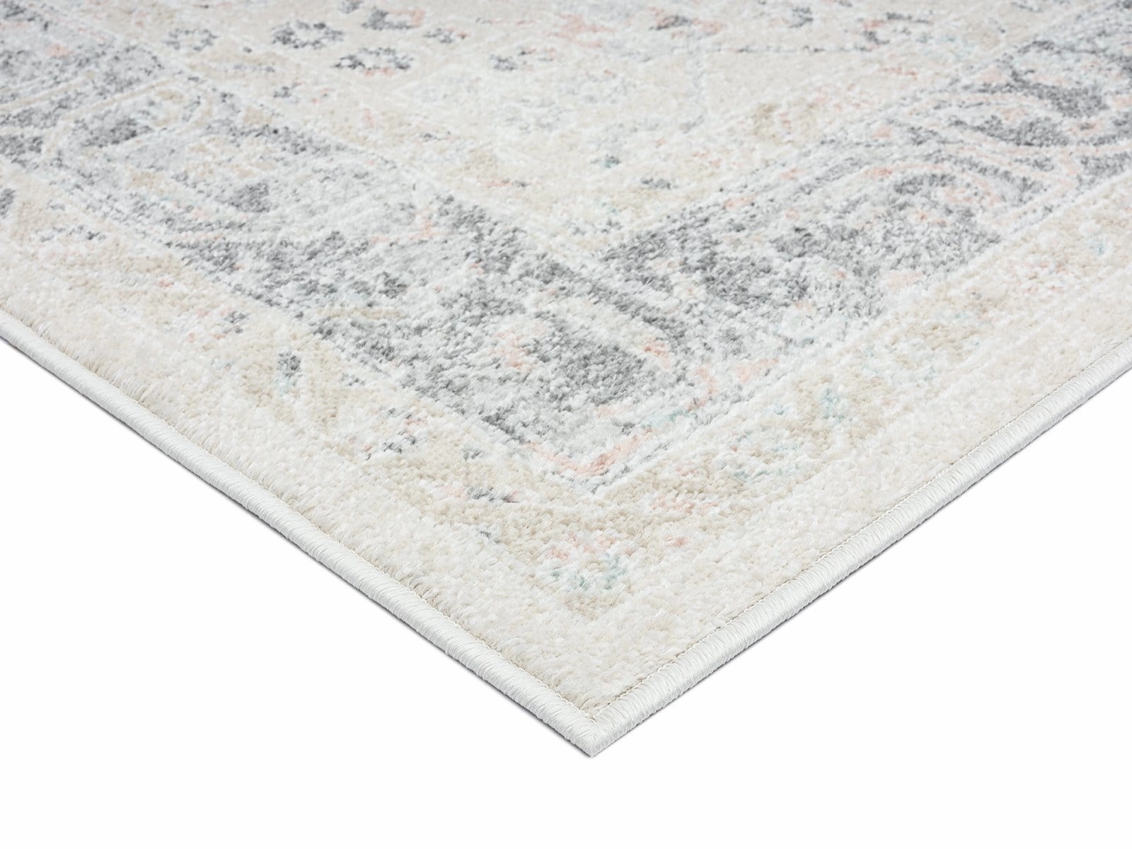 Katya Cream And Grey Multi-Colour Traditional Floral Runner Rug