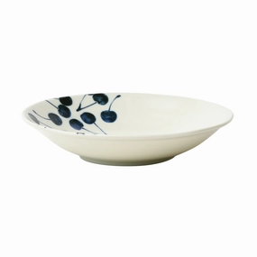 Keiryo Minoyaki Cherry Large Deep Plate Lhand-painted ceramic bowl