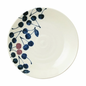 Keiryo Minoyaki Cherry Large Plate Lhand-painted ceramic bowl