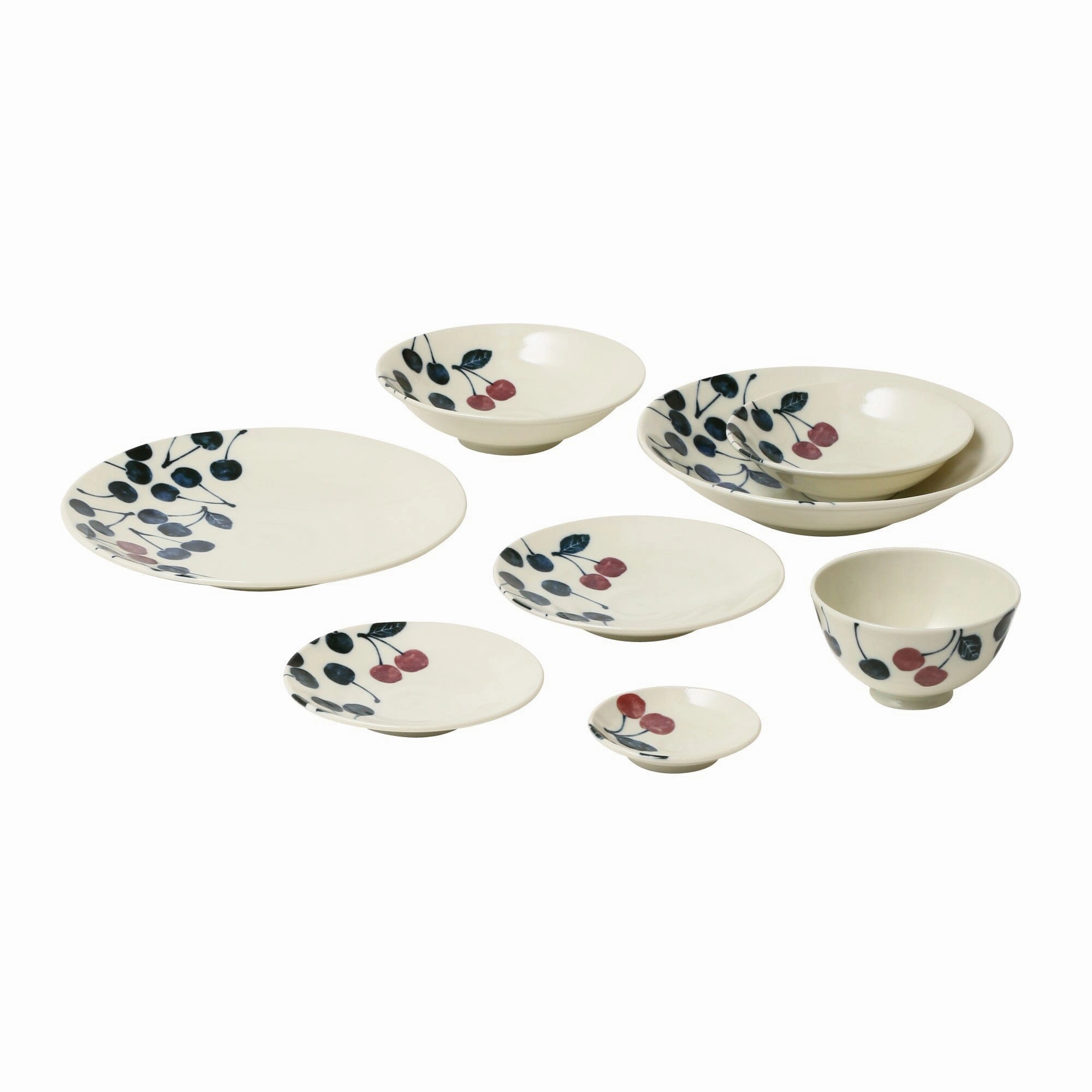Keiryo Minoyaki Cherry Medium Deep Plate L