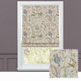 Kelston Printed Cotton Made to Measure Roman Blinds Capri/Naturalbedding sets ,throw blankets 