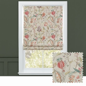Kelston Printed Cotton Made to Measure Roman Blinds Cinnamon/Naturalbedding sets ,throw blankets 
