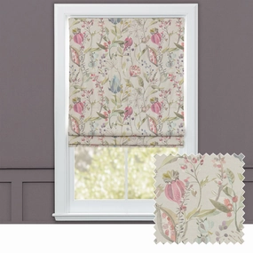 Kelston Printed Cotton Made to Measure Roman Blinds Sorbet/Naturalbedding sets ,throw blankets 