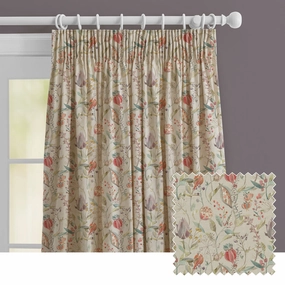 Kelston Printed Made to Measure Curtains Cinnamon Linenbedding sets ,throw blankets 