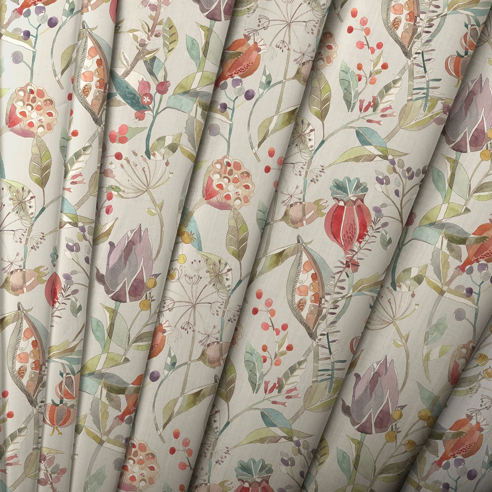 Kelston Printed Made to Measure Curtains Cinnamon Linen