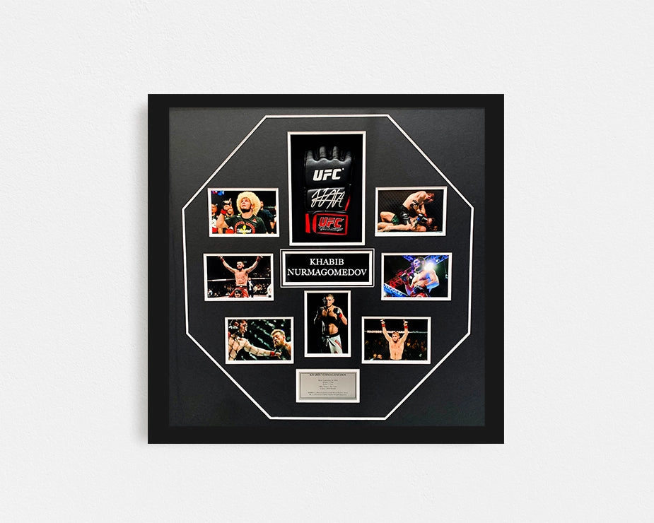 Khabib Nurmagomedov Signed Glove Framed Collagehandmade souvenirs