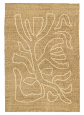 Khayana Brown Hand Drawn Washable Rugmodern color block patchwork rug