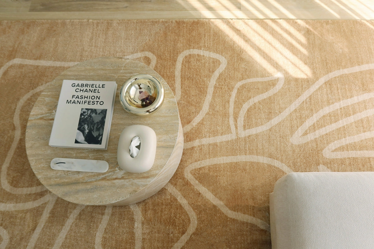 Khayana Brown Hand Drawn Washable Rug