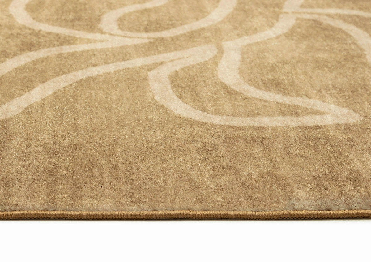 Khayana Brown Hand Drawn Washable Rug