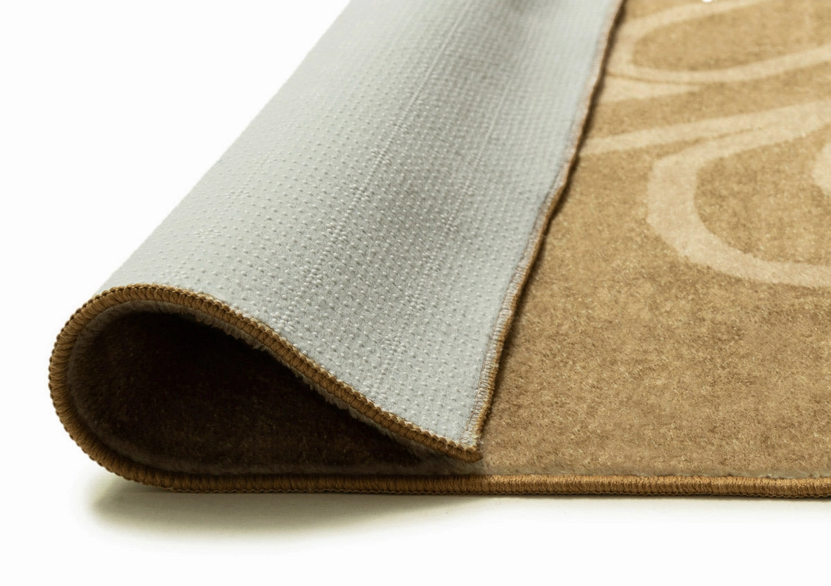 Khayana Brown Hand Drawn Washable Rug