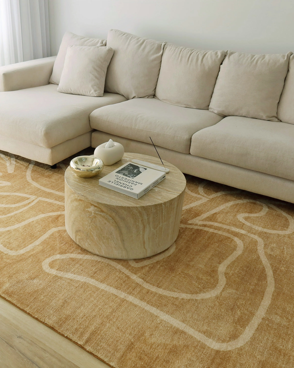 Khayana Brown Hand Drawn Washable Rug