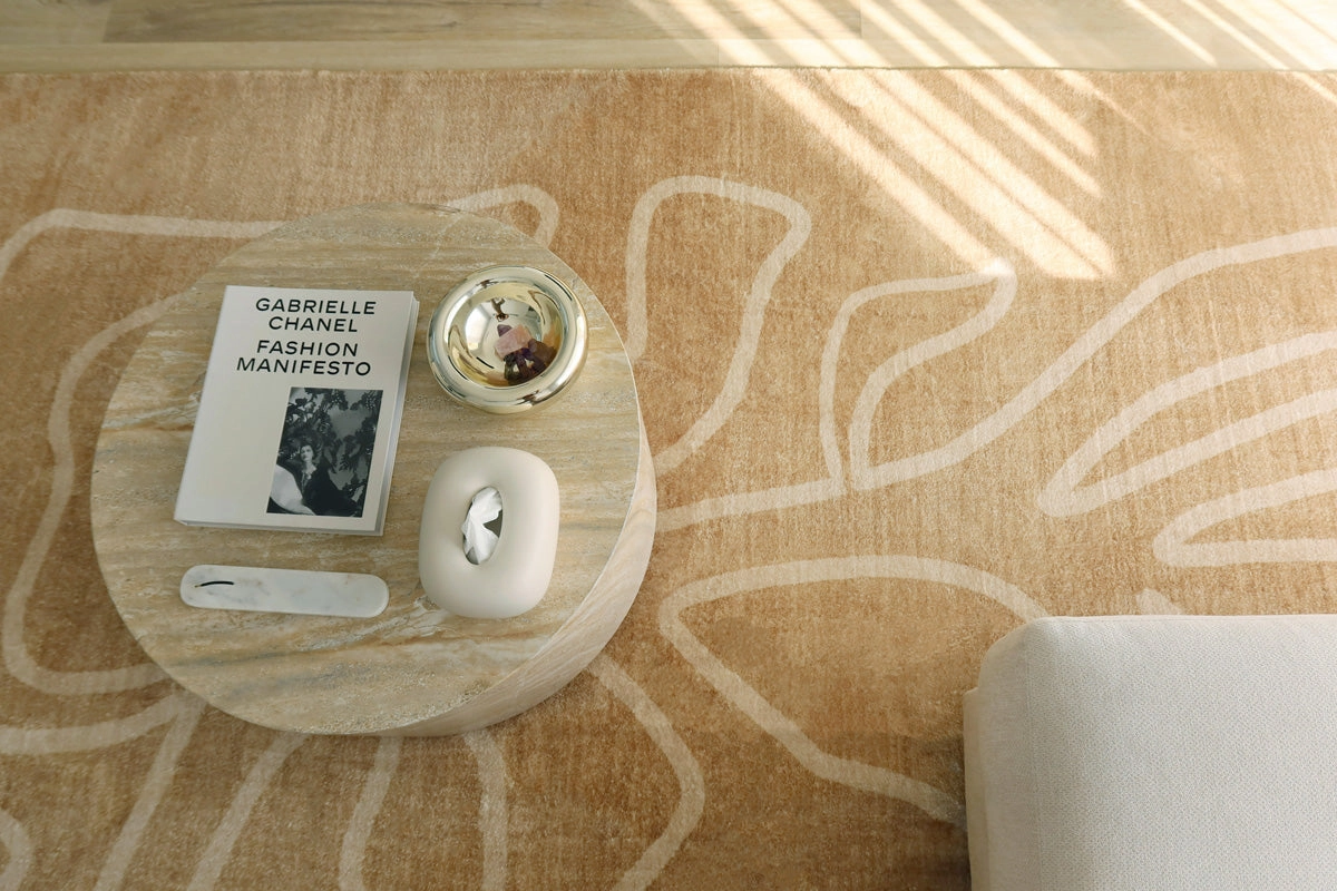 Khayana Brown Hand Drawn Washable Rug