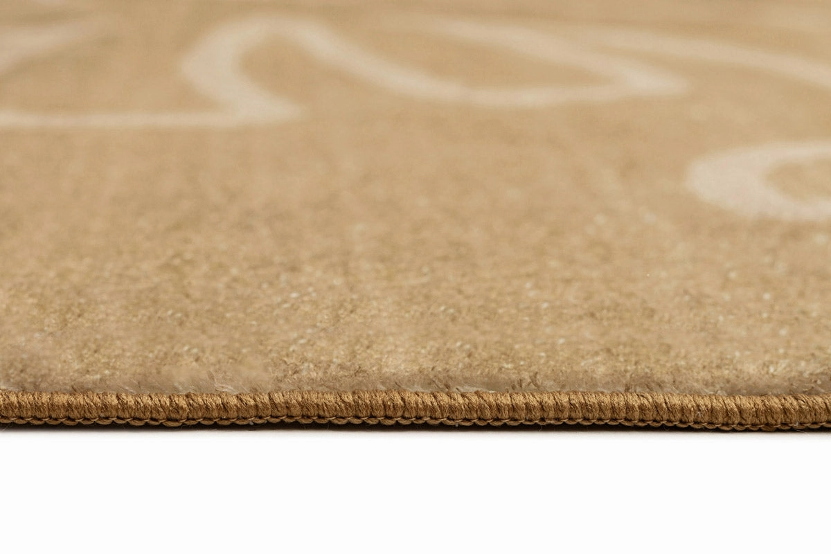 Khayana Brown Hand Drawn Washable Rug