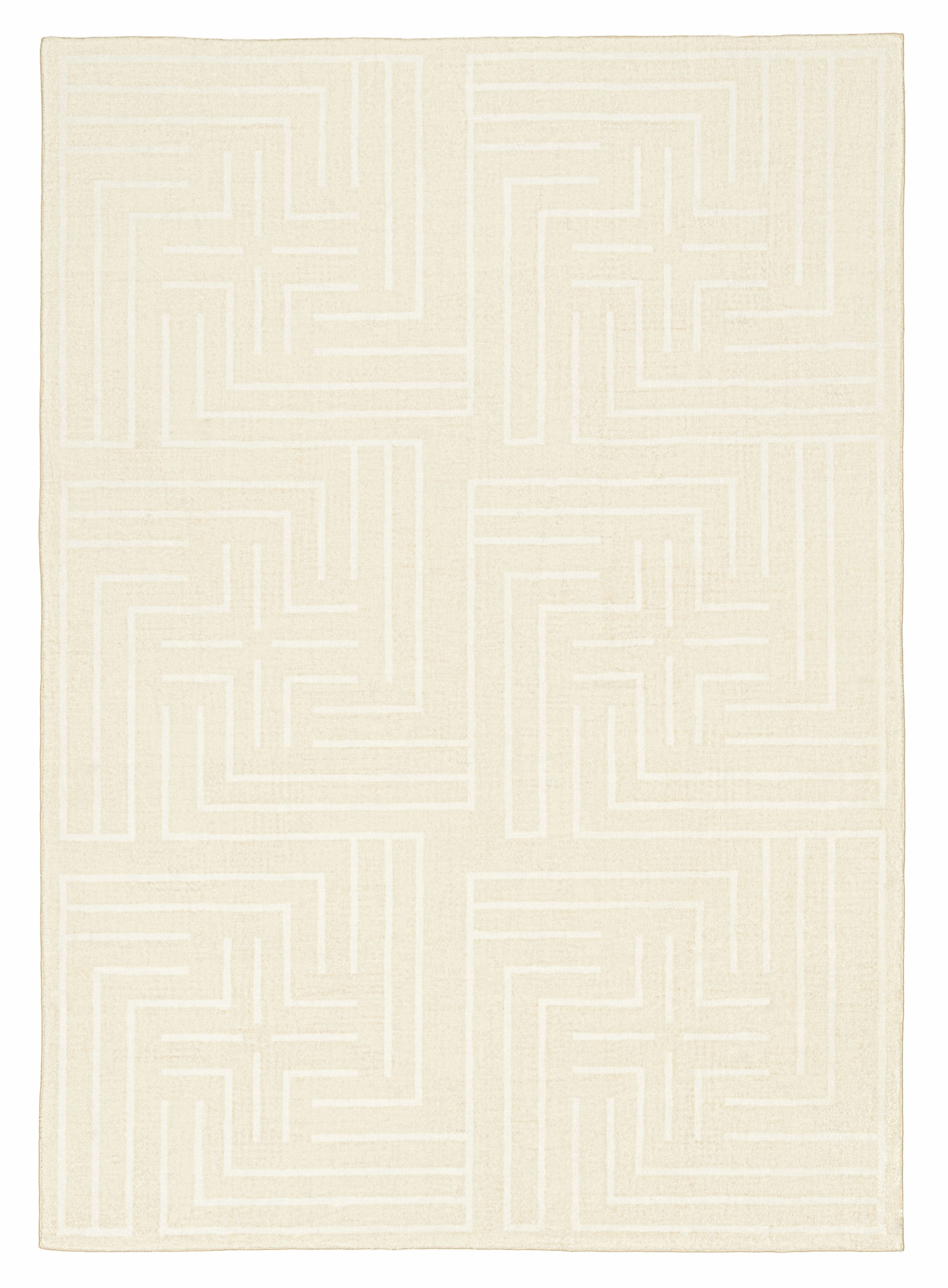 Kiana Cream Modern Washable Rugmodern color block patchwork rug