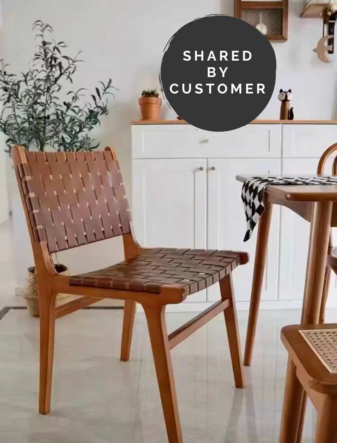 Kirra Woven Leather Dining Chair
