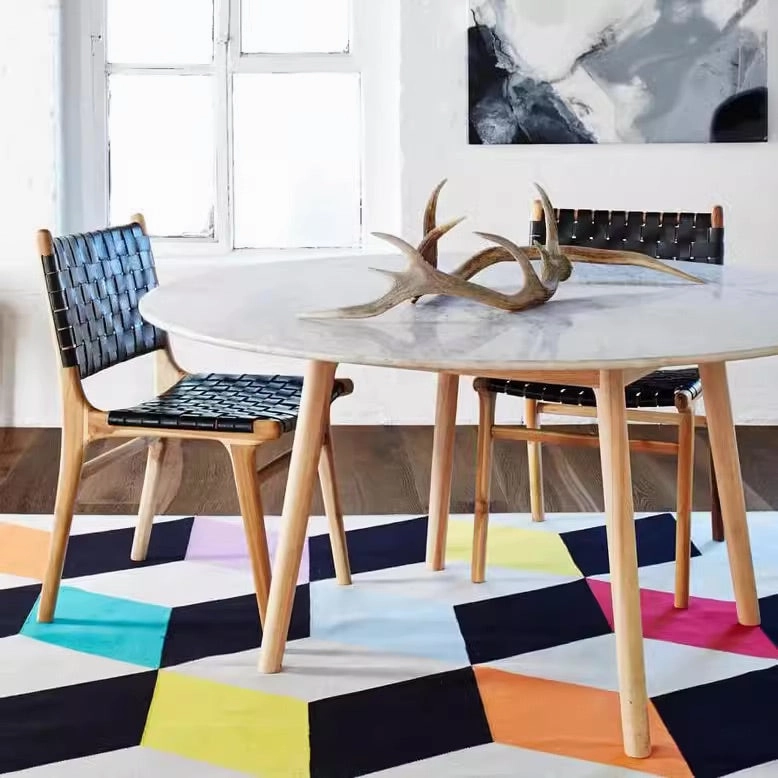Kirra Woven Leather Dining Chair