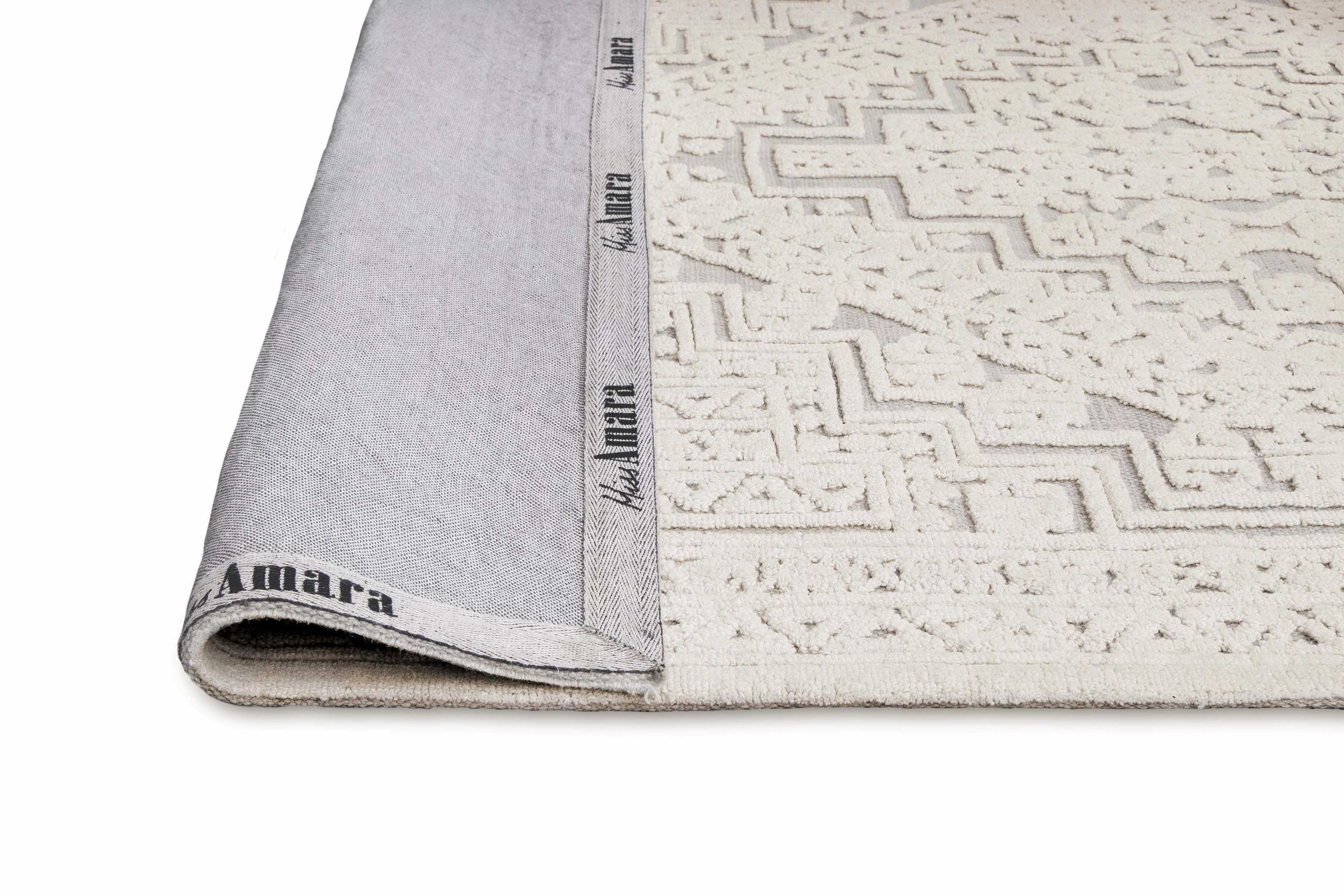 Kirrily Blue Grey and Ivory Textured Tribal Rug *NO RETURNS UNLESS FAULTY