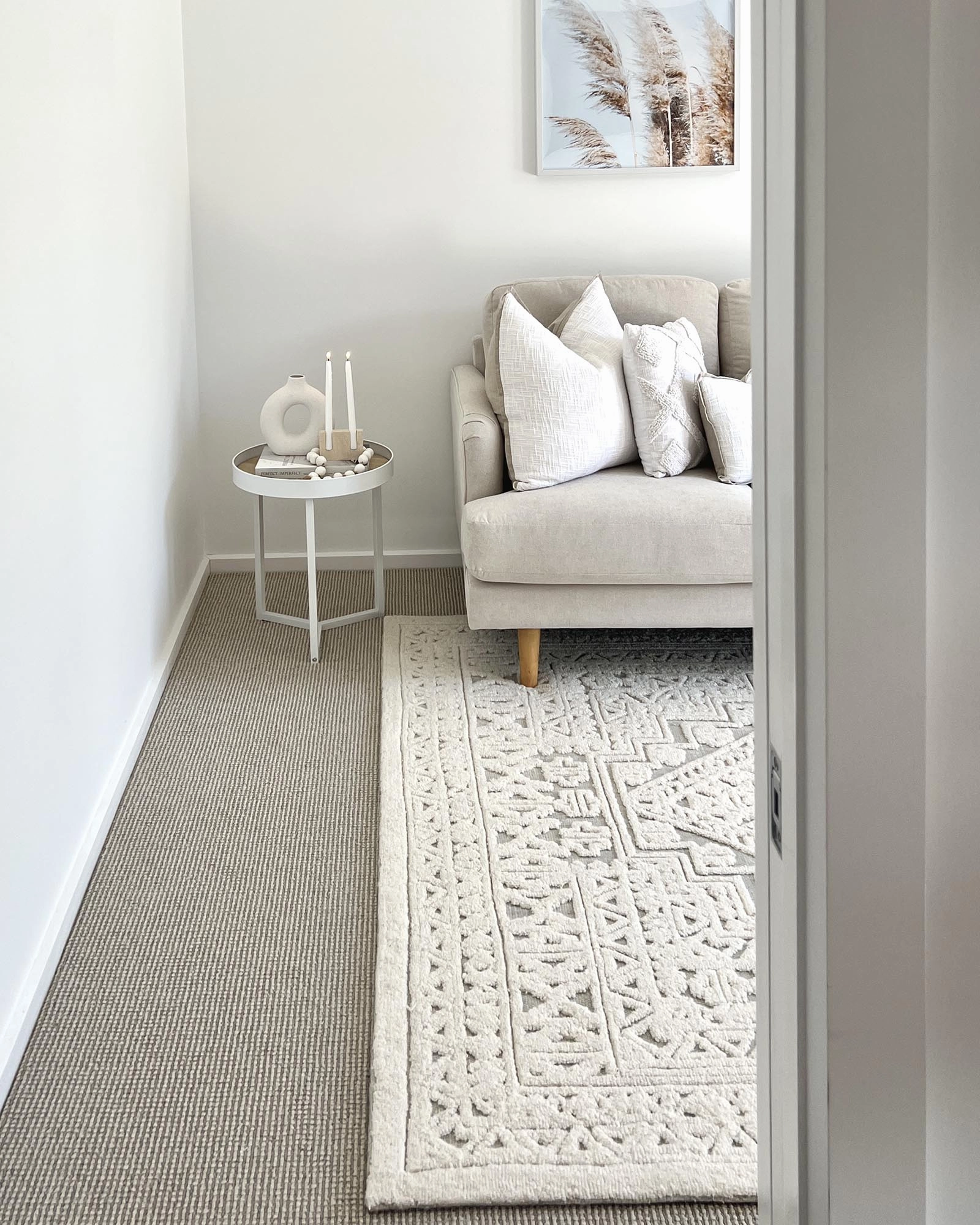 Kirrily Blue Grey and Ivory Textured Tribal Rug *NO RETURNS UNLESS FAULTY