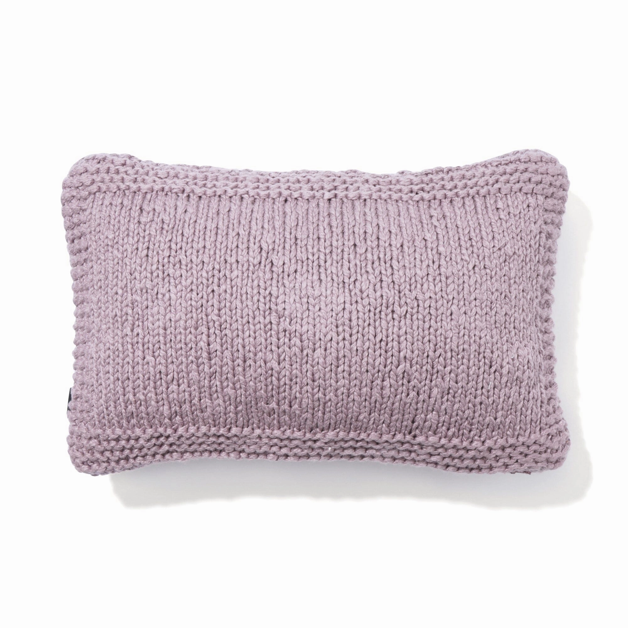 Knit Flower Cushion Cover 400 x 250 Purple