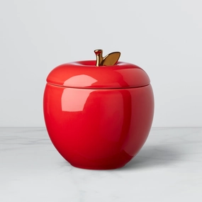Knock On Wood Apple Cookie Jarmodern kitchen decor ,kitchen dinner set ,dinnerware 