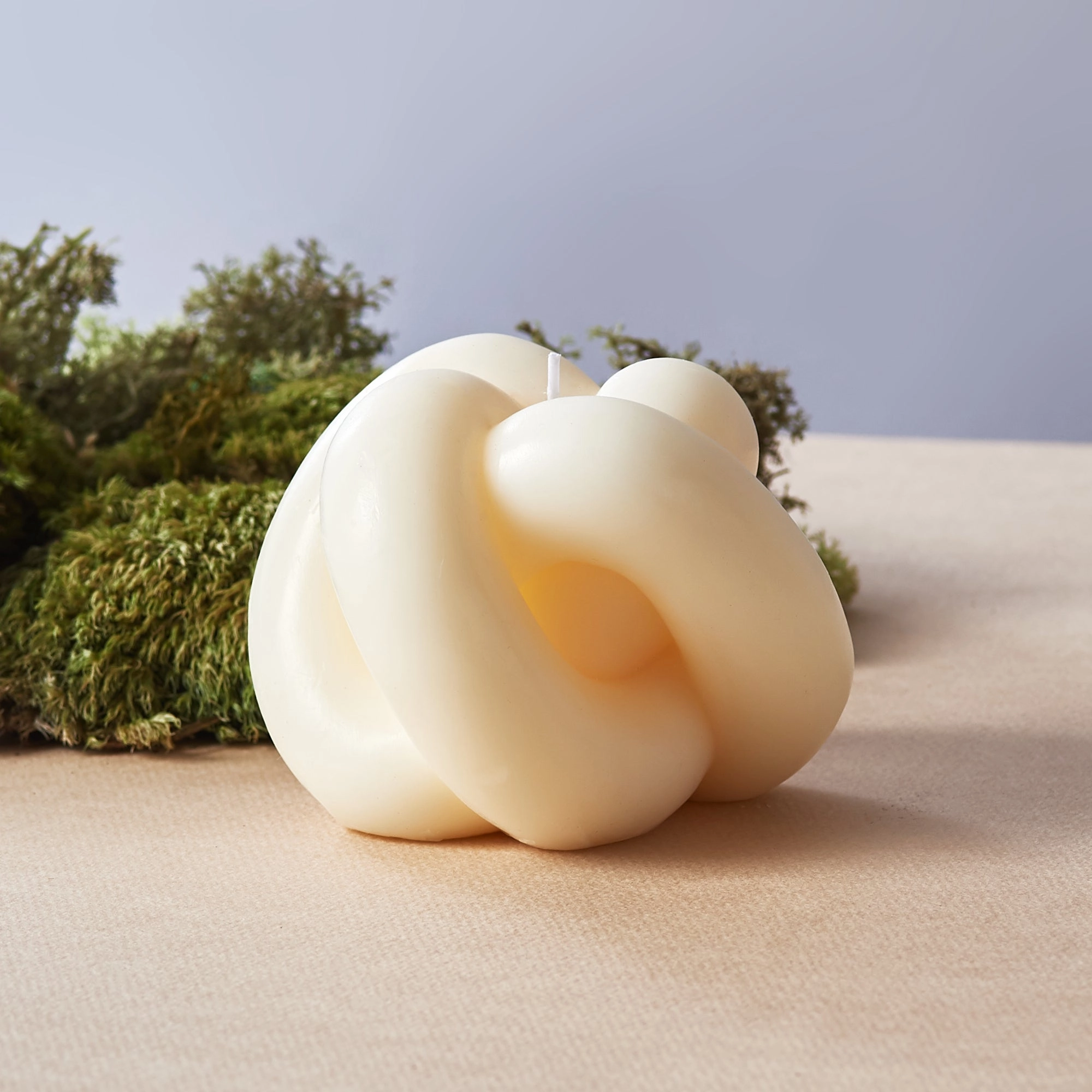 Knot Candle  Ivory