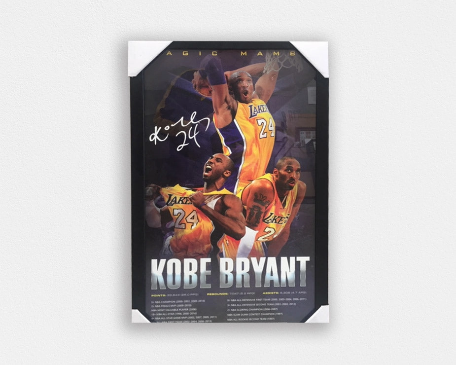 KOBE BRYANT SIGNED PRINT - FRAMEDhandmade souvenirs