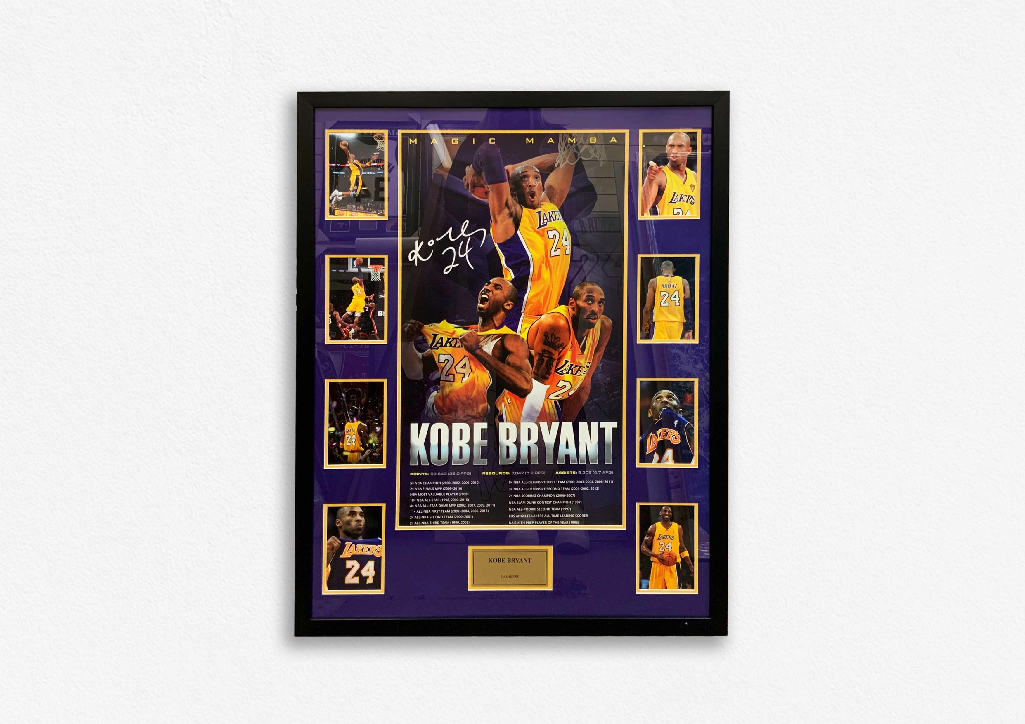 KOBE BRYANT STATISTICS - FRAMEDhandmade souvenirs