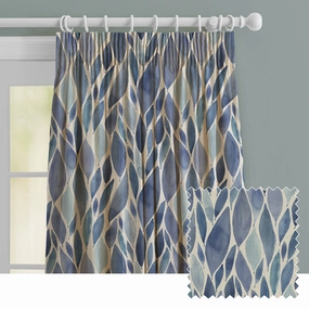 Koyo Printed Made to Measure Curtains Cobaltbedding sets ,throw blankets 