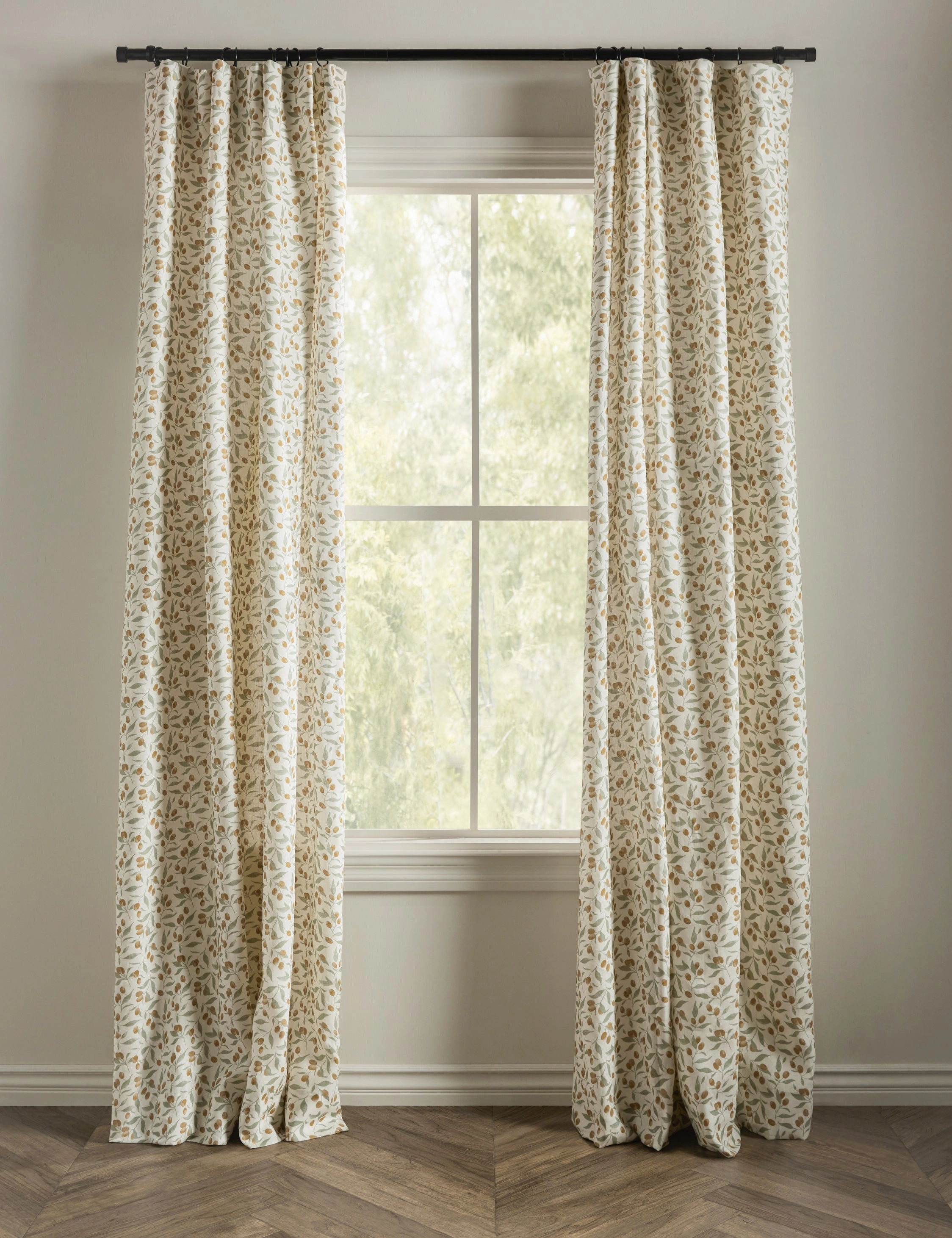 Kumquats Linen Curtain Panel by Rylee   Cru
