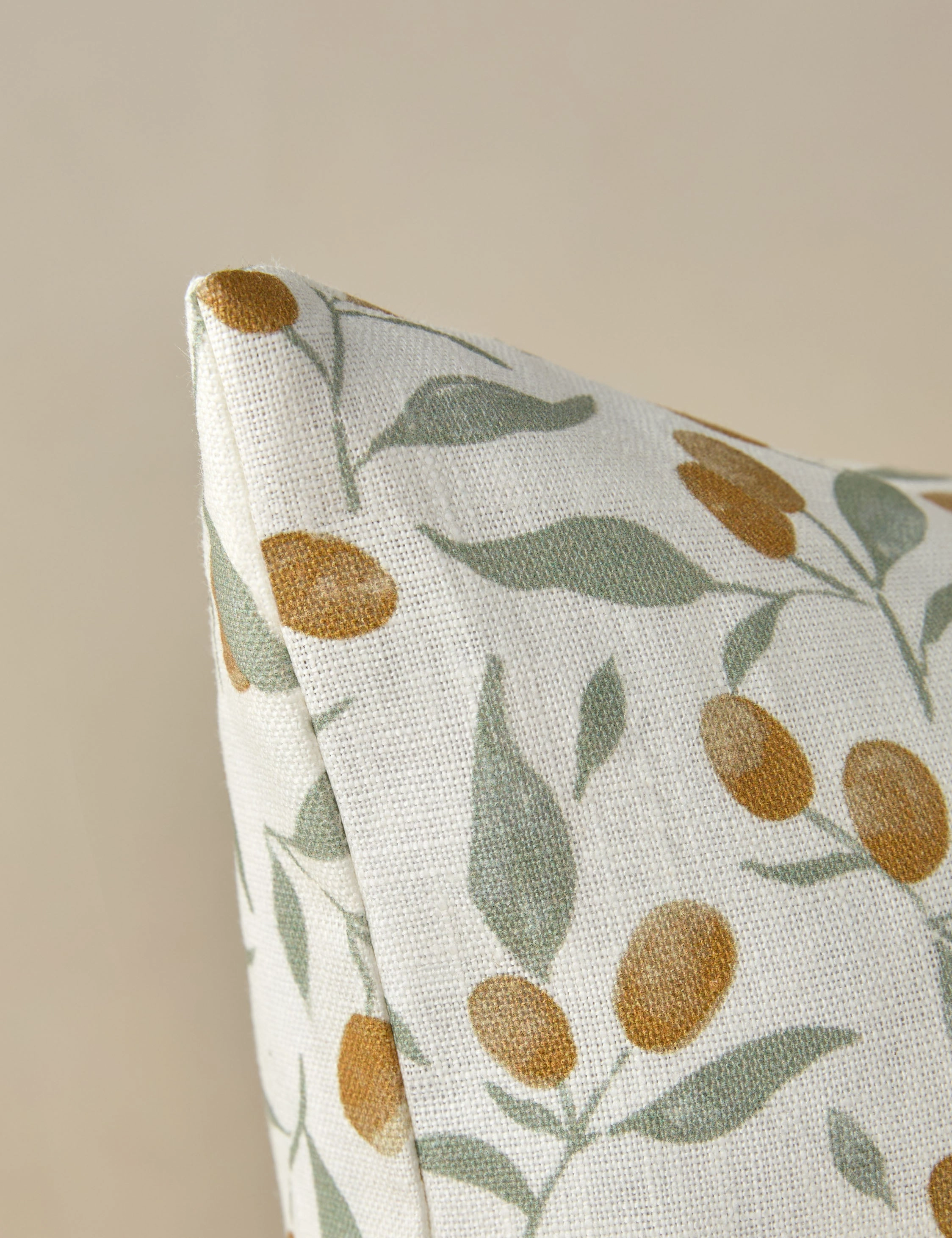 Kumquats Linen Pillow by Rylee   Cru