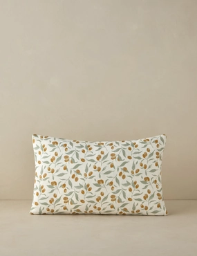 Kumquats Linen Pillow by Rylee   Crubedding sets ,throw blankets 
