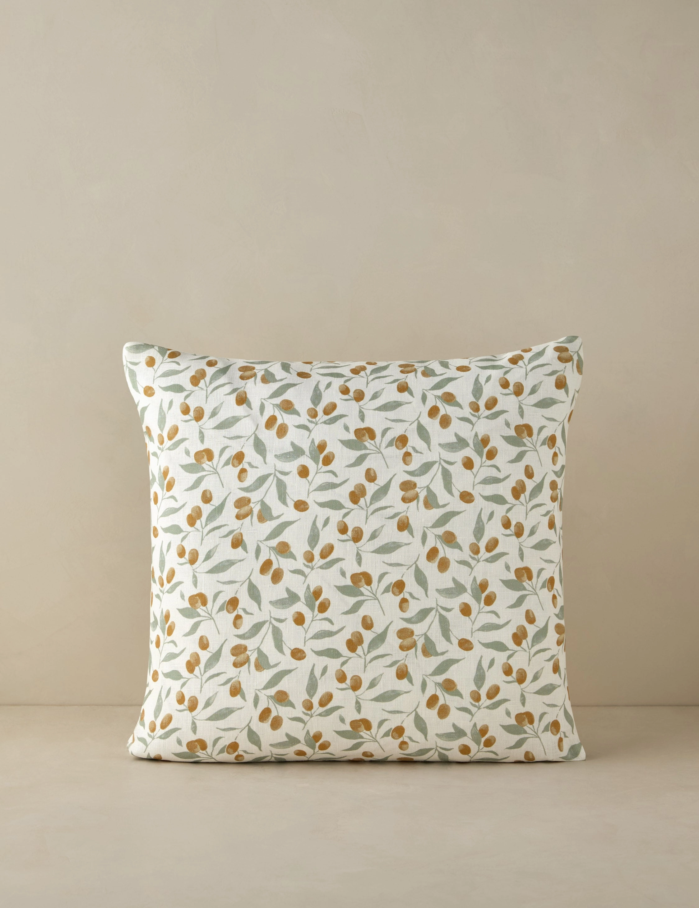 Kumquats Linen Pillow by Rylee   Cru