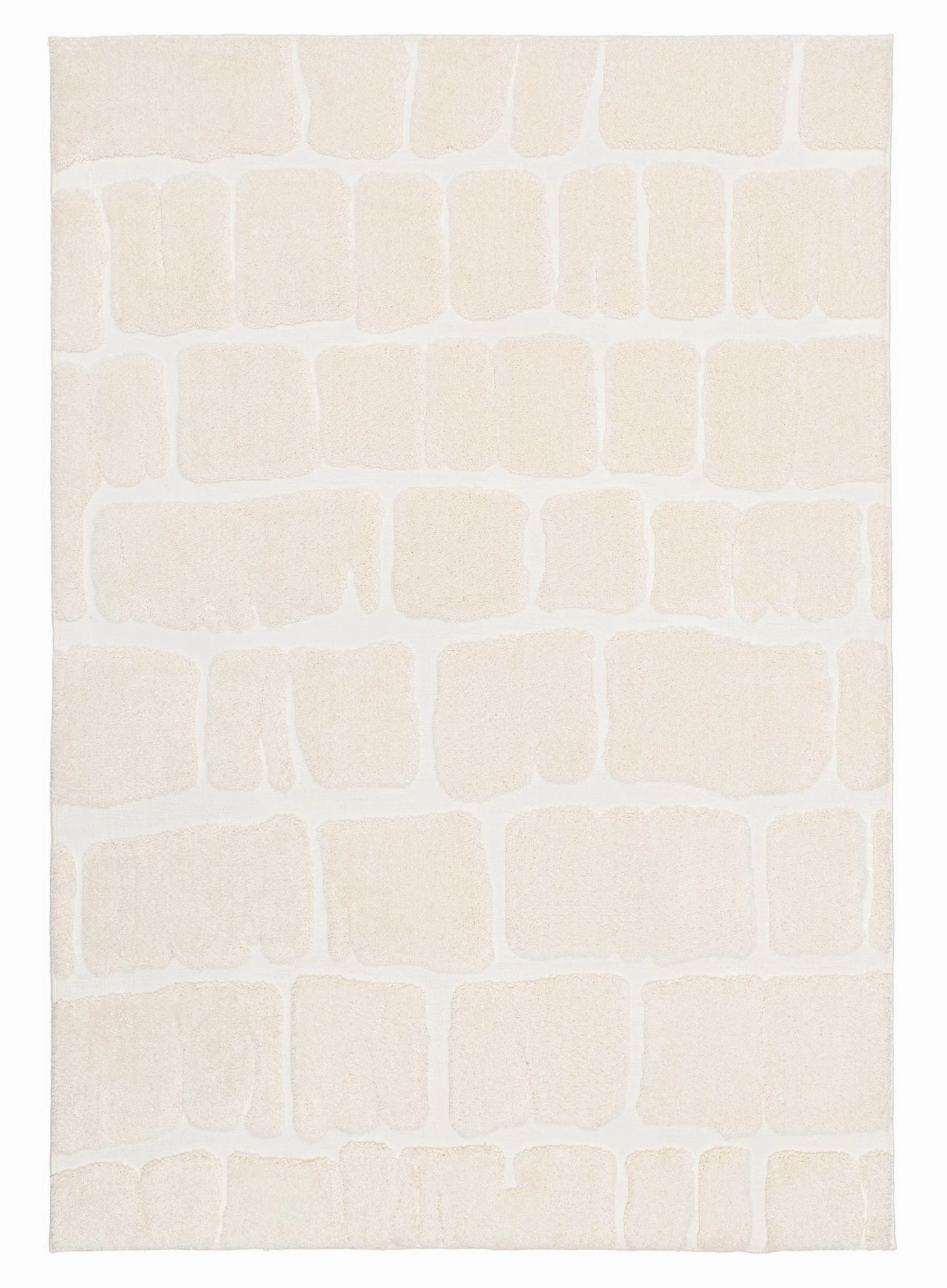 Kunal Ivory Abstract Rugmodern color block patchwork rug