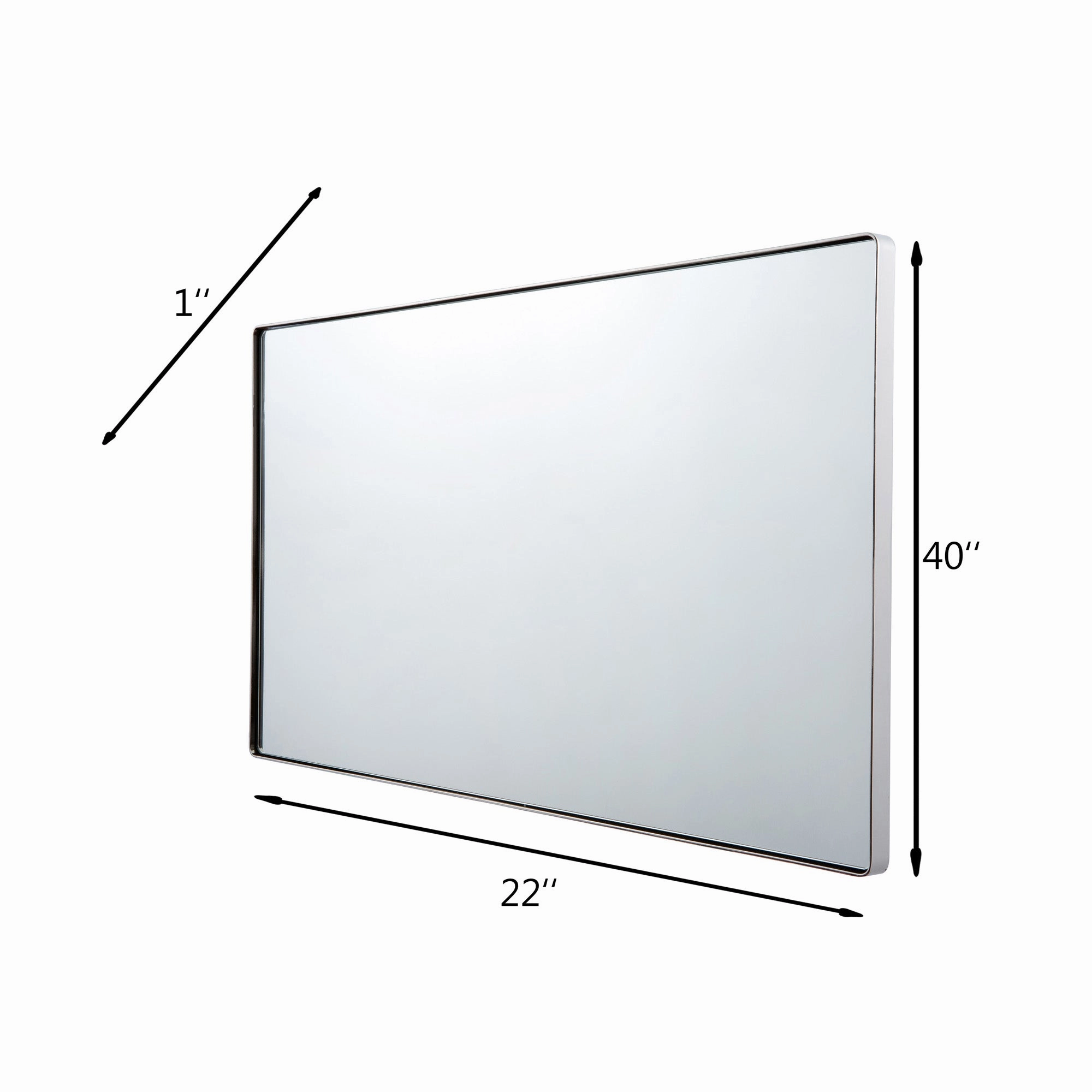 Kye 4DMI0109 22x40 Rectangle Mirror - Polished Nickel