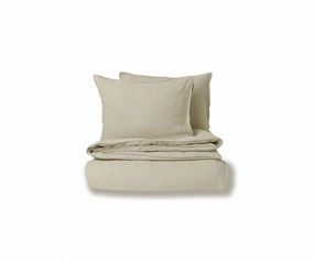 Laila Linen Duvet Cover   Shams Set - Taupebedding sets ,throw blankets 