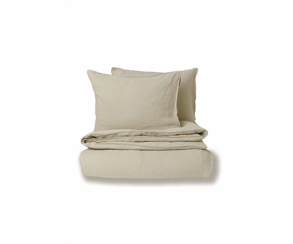 Laila Linen Duvet Cover   Shams Set - Taupebedding sets ,throw blankets 